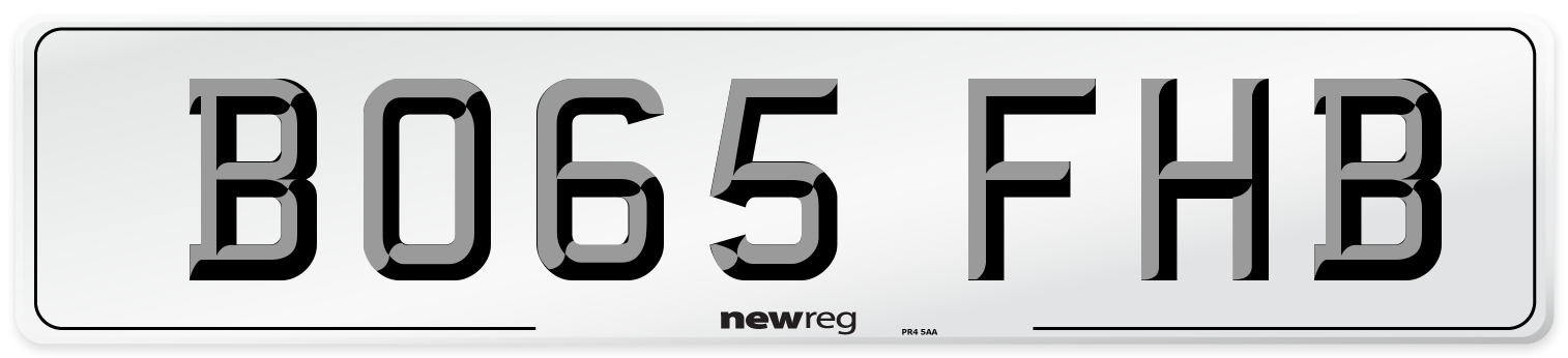 BO65 FHB Number Plate from New Reg